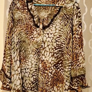 Animal print blouse